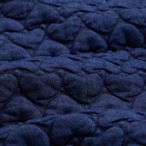 Jeans Tissu matelassé Cœurs – bleu nuit, 