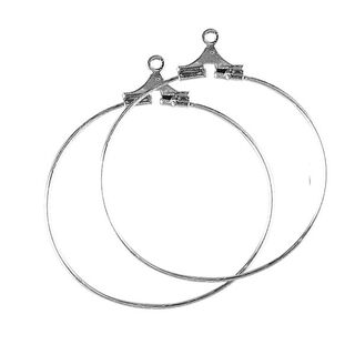 Breloques pour créoles [ ø 30 mm] | Rayher – argent, 