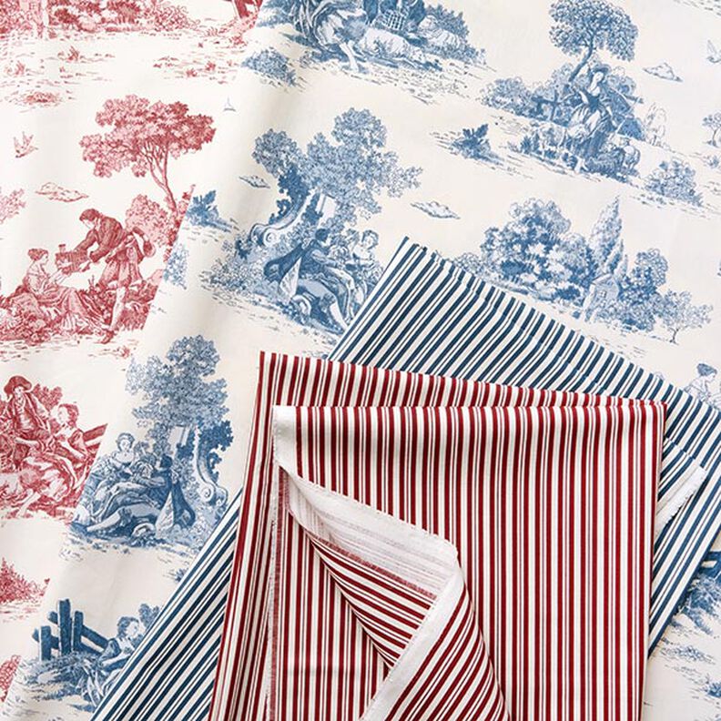 Tissu de décoration Semi-panama Berger – bleu jean/écru,  image number 5