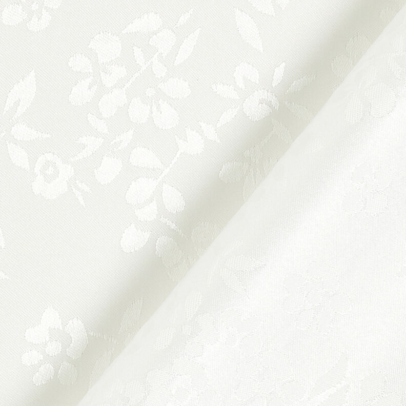 Doublure en satin Fleurs – blanc,  image number 4
