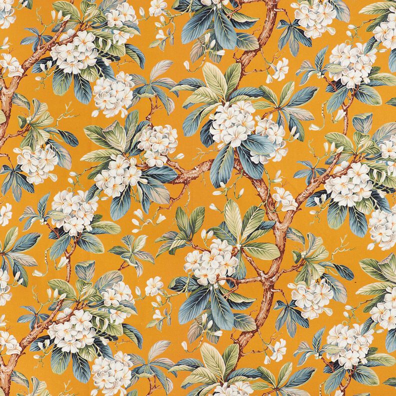 Tissu de décoration Canvas Arbre en fleurs – moutarde,  image number 1