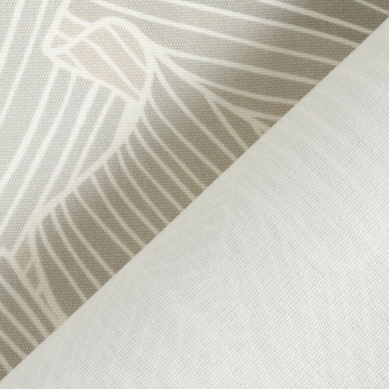 Tissu d’extérieur Canvas lignes de feuilles – argent,  image number 5