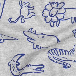 Sweatshirt Animaux de safari | by Poppy – argent/bleu roi, 