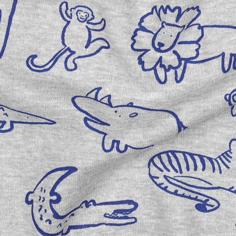 Sweatshirt Animaux de safari | by Poppy – argent/bleu roi,  image number 2