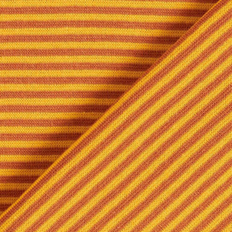 Bord-côtes tubulaire, fines rayures – terre cuite/jaune,  image number 4