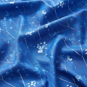 Tissu viscose Pissenlits – bleu roi/blanc, 