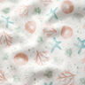 Tissu double gaze de coton Algues, coquillages, étoiles de mer Impression numérique – écru,  thumbnail number 2