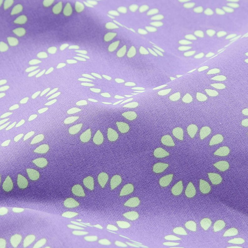 Coton enduit Cercles colorés – lavande/vert tendre, image number 2