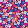 Jersey coton Fleurs colorées | Poppy Fabrics – bleu nuit,  thumbnail number 1