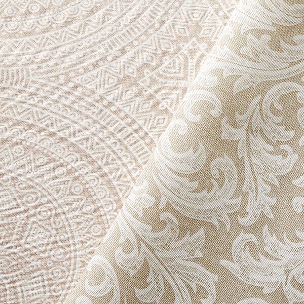 Tissu de décoration Canvas Ornements – nature/blanc,  image number 5