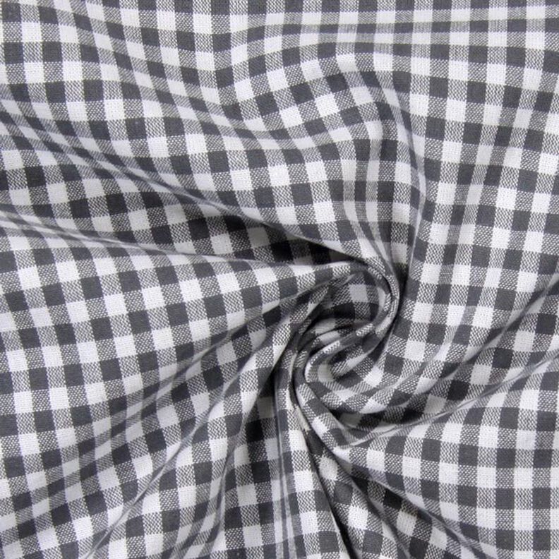 Tissu en coton Vichy à carreaux 0,5 cm – gris perle/blanc,  image number 2
