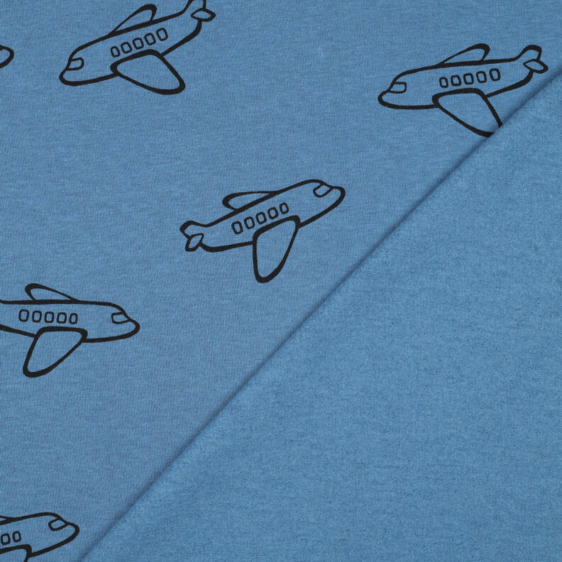 Sweatshirt gratté Avions | Poppy Fabrics – bleu jean,  image number 4