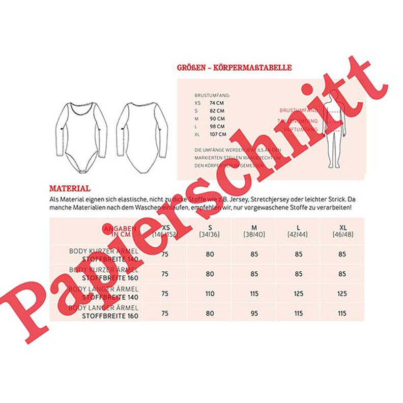 Body pour ado et femme FRAU BECKY, deux longueurs de manches | Patron prêt à découper | XS-XL,  image number 7