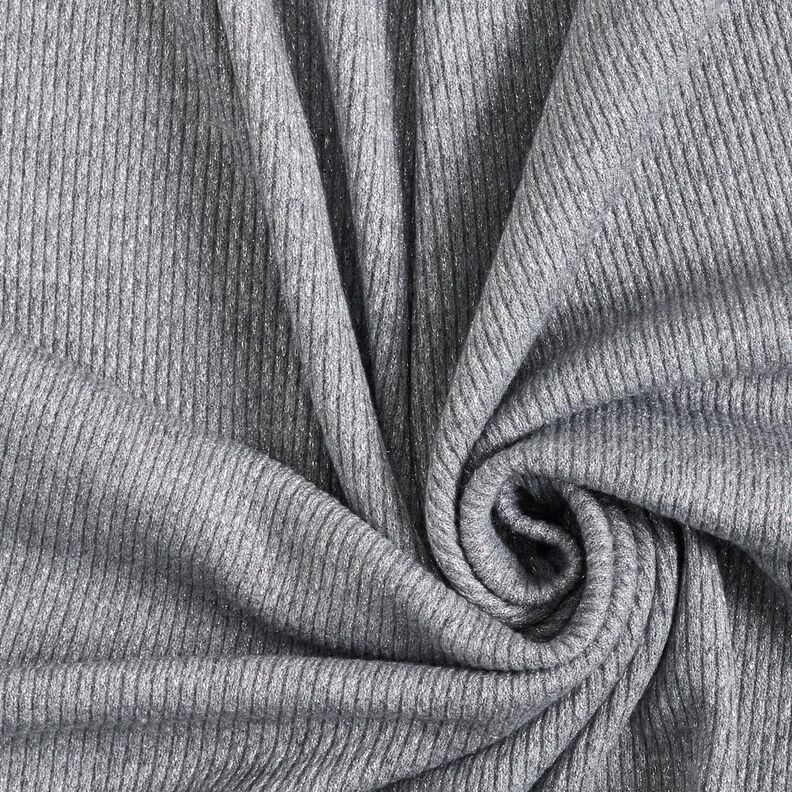 Tricot côtelé pailleté – gris/argent,  image number 1