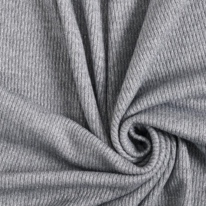 Tricot côtelé pailleté – gris/argent,  image number 1