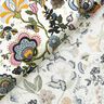 Popeline coton Fleurs cachemire – ivoire/bleu pigeon,  thumbnail number 4