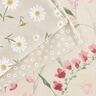Tissu de décoration Semi-panama Fleurs de freesia – nature/myrtille,  thumbnail number 5