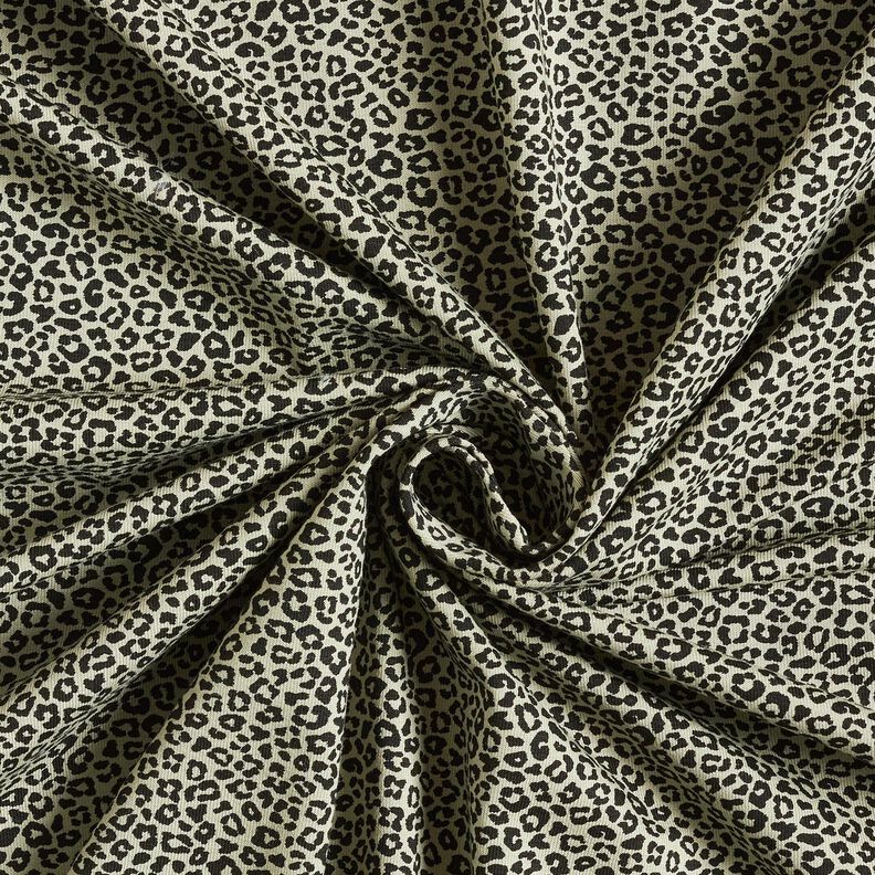 Jersey coton Mini imprimé léopard – greige/noir, image number 3