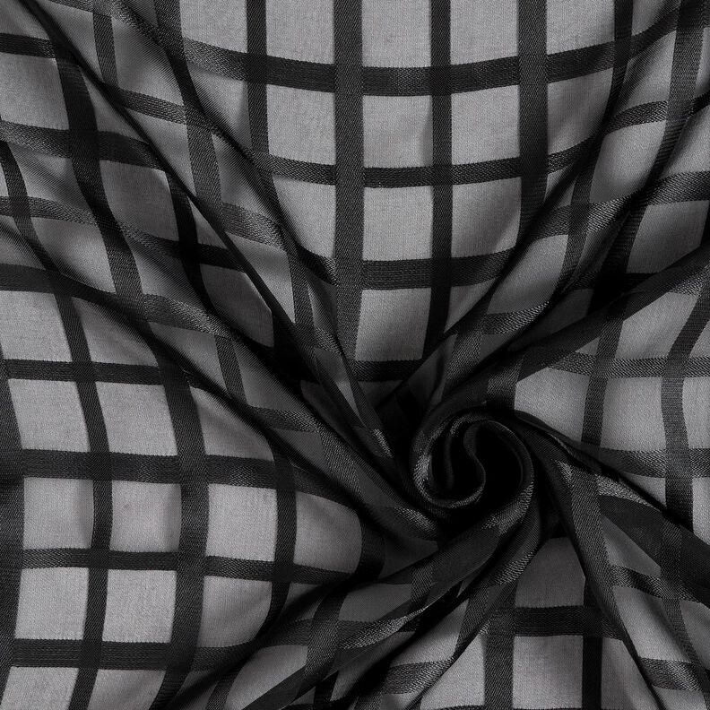 Chiffon Carreau-fenêtre – noir,  image number 3