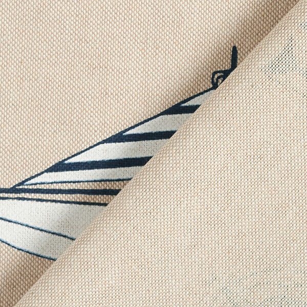 Tissu de décoration Semi-panama "Yacht Club" – nature/rouge,  image number 4