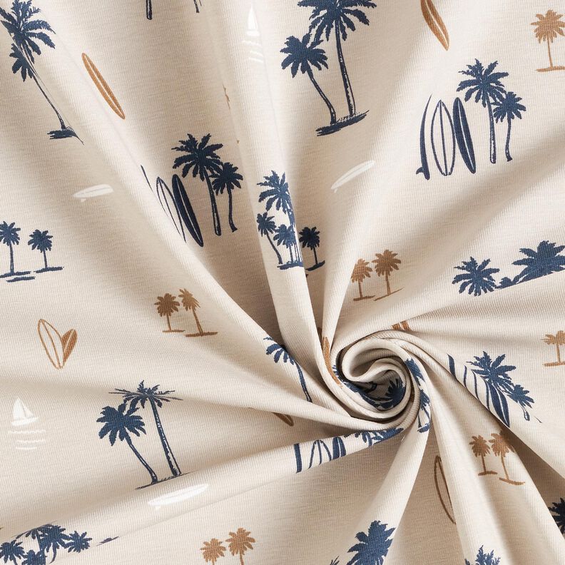 Jersey coton Sentiment d'Hawaï – taupe clair,  image number 3