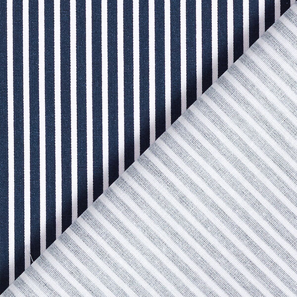 Popeline coton Rayures – bleu marine/blanc,  image number 4
