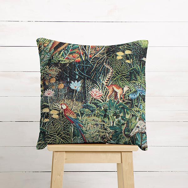 Tissu de décoration Gobelin jungle – noir/vert foncé, image number 8