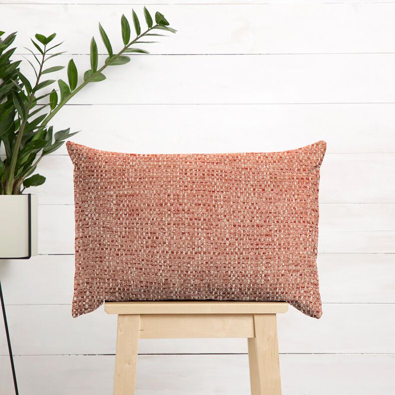 Tissu de revêtement tissu aspect bouclé coloré – vieux rose/crème, image number 6