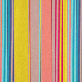 Tissu d’extérieur Canvas Rayures – saumon/moutarde, 