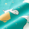 Tissu de décoration Semi-panama Jolis dinosaures – bleu aqua/blanc,  thumbnail number 2