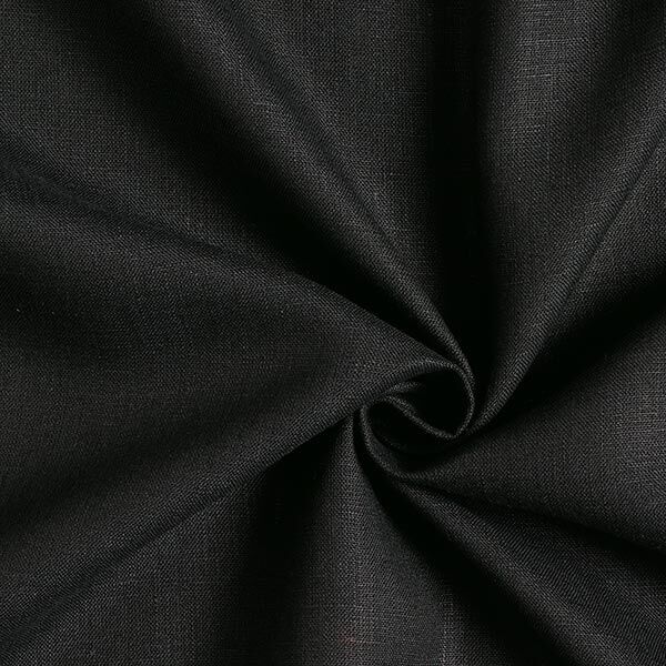 Tissu en lin – noir,  image number 1