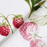 Tissu de décoration Panama Fraises – blanc/carmin,  thumbnail number 4
