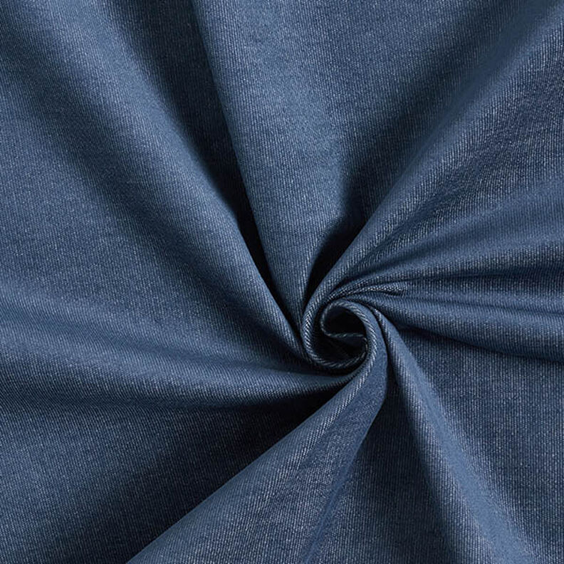 Velours côtelé fin stretch look jean – bleu jean,  image number 1