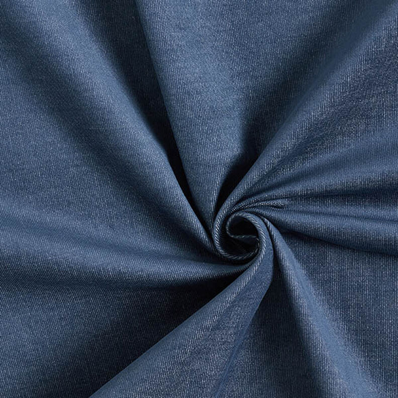 Velours côtelé fin stretch look jean – bleu jean, image number 1
