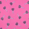 Jersey coton Sucettes en forme de cœur à paillettes | Poppy Fabrics – rose vif,  thumbnail number 1