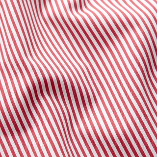 Coton stretch à fines rayures – rouge/blanc, 