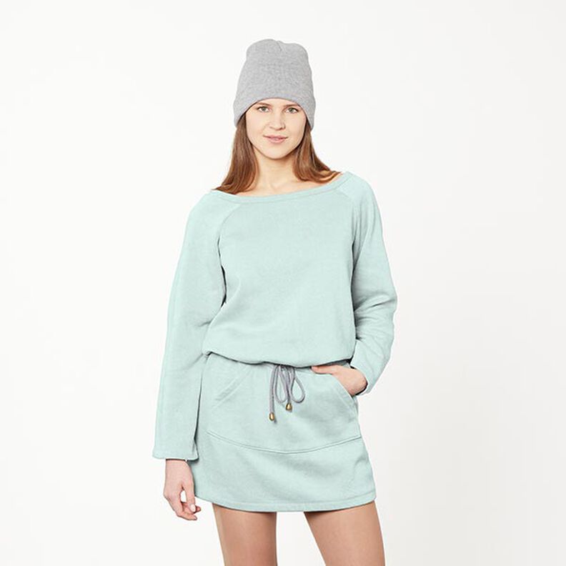 Sweatshirt gratté – vert pastel,  image number 7