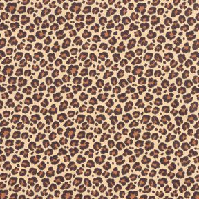 Tissu en coton Cretonne Petit imprimé léopard – beige/marron, 