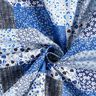 Tissu en coton Cretonne look patchwork – blanc/bleu,  thumbnail number 4
