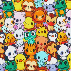 Polaire alpin ménagerie d'animaux mignons Impression numérique – jaune citron, 