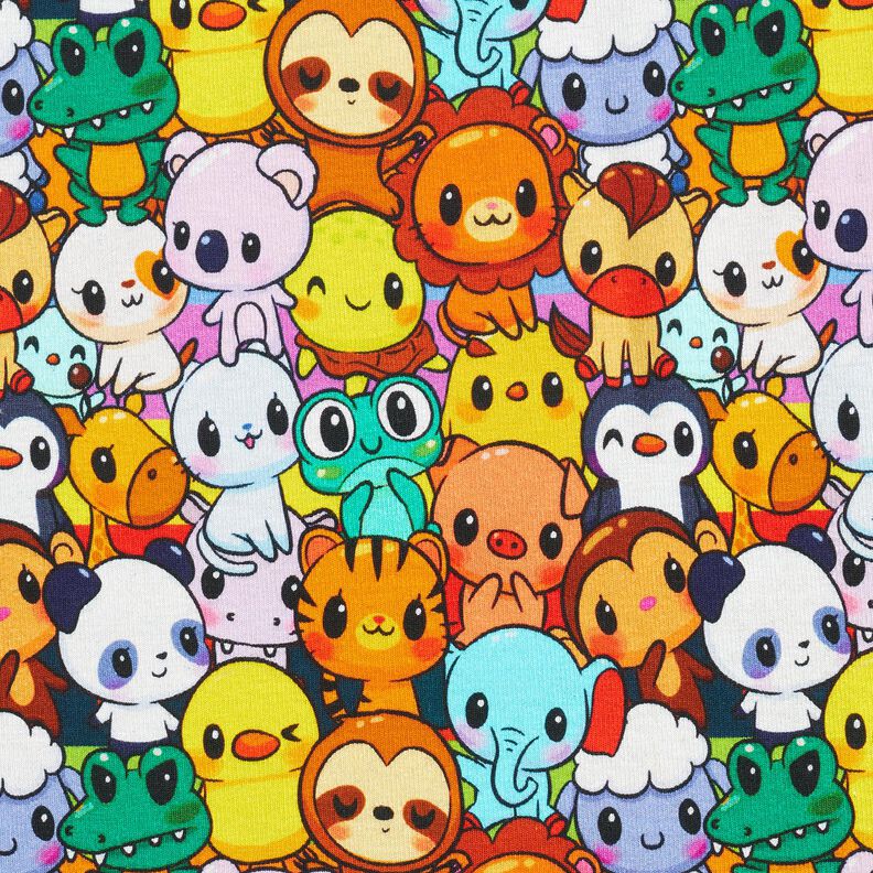 Polaire alpin ménagerie d'animaux mignons Impression numérique – jaune citron,  image number 1