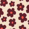Ourson Fleurs | Poppy Fabrics – noix de cajou/rouge bordeaux,  thumbnail number 1