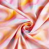 Tissu viscose motif de vagues estivales – abricot/bleu glacier,  thumbnail number 3
