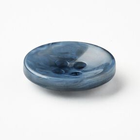 Bouton 4 trous marbré [Ø 15 mm] – bleu brillant, 