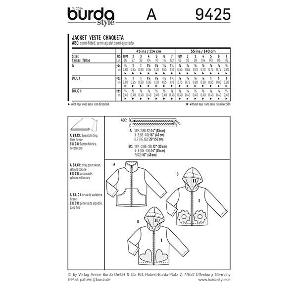 Veste / Veste à capuche, Burda 9425, image number 5