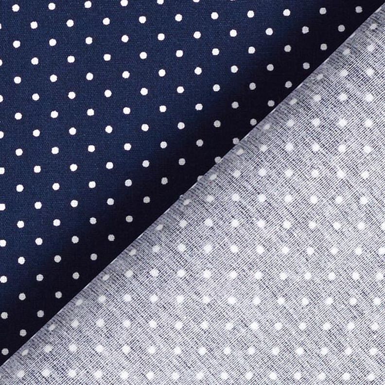 Coton enduit petits pois – bleu nuit,  image number 5