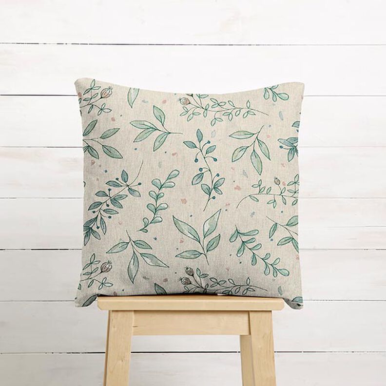Tissu déco semi-panama Branches délicates – nature, image number 4