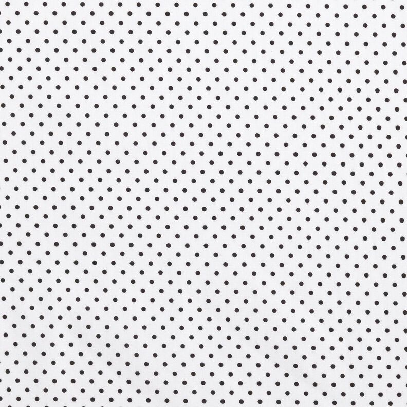 Popeline coton Pois miniatures – blanc/noir, image number 1