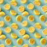 Tissu en coton Popeline citrons frais – eucalyptus/jaune citron,  thumbnail number 1
