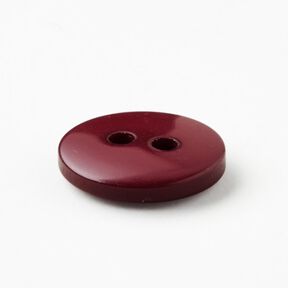 Bouton à 2 trous rond [Ø 11 mm] – rouge bordeaux, 
